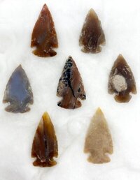 1.5' Arrowheads Points Crystal Arrowhead Points - High-quality Fancy Jasper & Indian Agate, 1.5 Inch, Brown Stone Color, Unique & Versatile Crafting Use