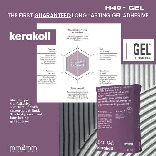 Kerakoll H40Gel Tile & Stone Adhesives (Grey)