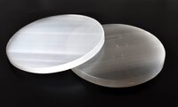 Selenite Plate, White Round Plain Selenite Charging Plate