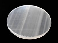 Selenite Plate, White Round Plain Selenite Charging Plate