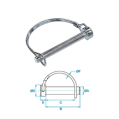 Round PTO Pin and Shaft Locking Pin