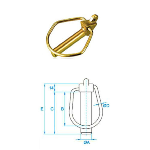 Forged Linch Pin - Color: Golden