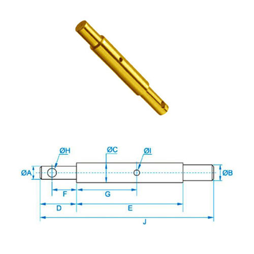 Mounting Pin - Color: Golden