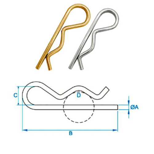 Single R Pin - Hair Pin and Grip Pin