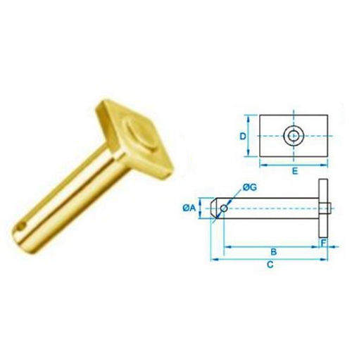 Single R Pin - Hair Pin And Grip Pin - Color: Golden