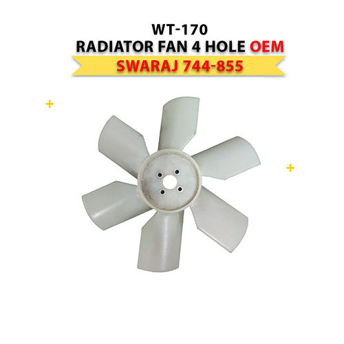 Polished Wt-170 Swaraj 744-855 4 Hole Radiator Fan