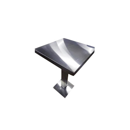 Silver Stainless Steel Square Standing Table