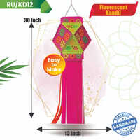 RU-KD12 Fluorescent Kandil - High-Quality Paper, 30x13 Inches, Multicolor | Modern Hologram Design, Eye-Catching Fluorescent Feature