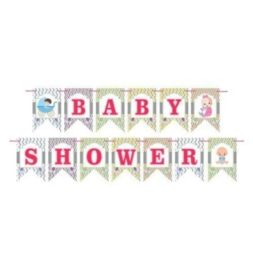 Zig Zag Line Baby Shower Banner