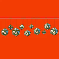 Shatkon Wall Decoration Dangler - Artificial Paper Design, Standard Size | Carved Style For Elegant Home Decoration