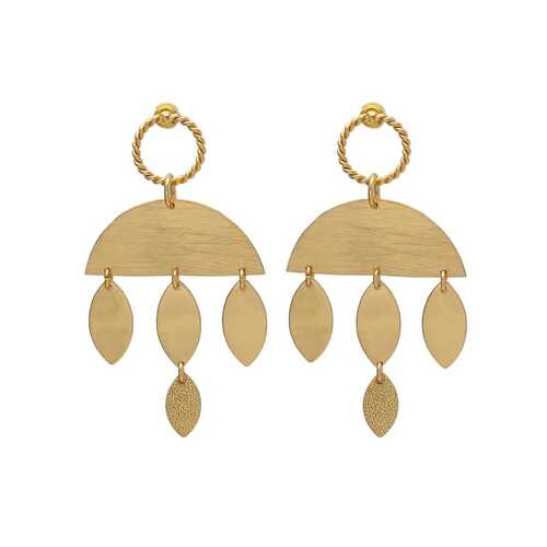 Gold plated desginer handmade drop earring