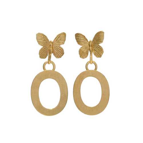 Beautiful butterfly golden earring set