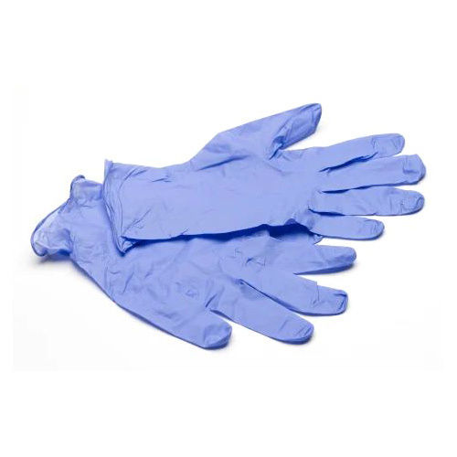 Blue Nitrile Gloves - Full Finger, Plain Pattern | Hospital and Medical Use, Durable Nitrile Material