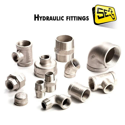 Hydraulic Pipe Fittings - 2 Inches, Silver Finish | New Industrial Grade