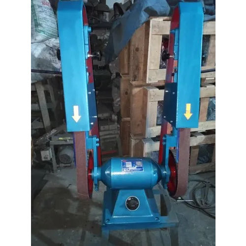 Blue Abrasive Belt Grinder Machine