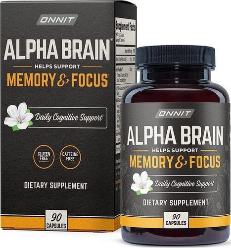 ONNIT Alpha Brain Premium Nootropic Brain Supplement, 90 Count