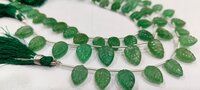 Natural Gemstone Hand Carved Leaf Shape 8x12mm to 10x15mm per strand 8'' long