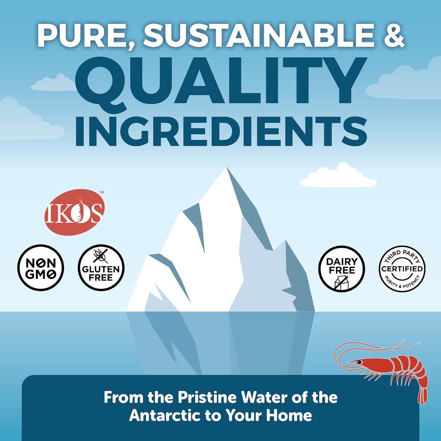 Viva Naturals Antarctic Krill Oil Omega 3 Fatty Acid Supplements 1250 mg, 60 Count