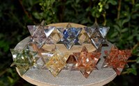 7 Chakra Stones Orgone Merkaba Set, 7 Chakras Crystals Gift Set