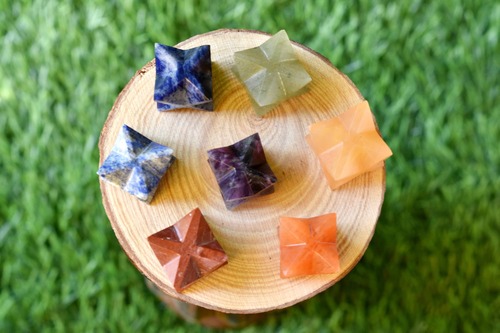 7 Chakra Stones Meraba Set, 7 Chakras Crystals Gift Set