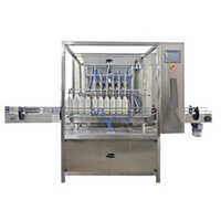 Automatic 6 Head Servo Paint Filling Machine - Stainless Steel, 1300 X 1250 X 1600 Mm, Silver | High Efficiency, Low Noise, Eco-friendly, Plc Control, Automatic Operation