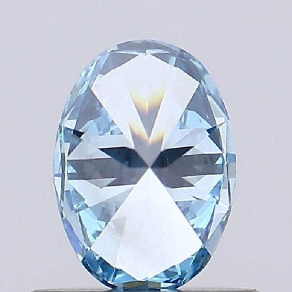 OVAL 0.5 ct FANCY VIVID BLUE VS1 IGI 610319805 Lab Grown Diamond