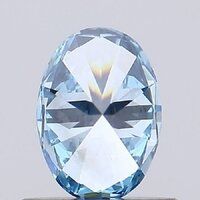 OVAL 0.5 ct FANCY VIVID BLUE VS1 IGI 610319805 Lab Grown Diamond