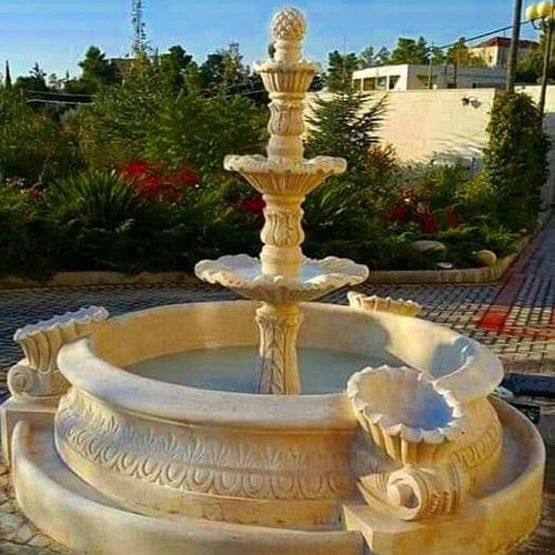 Brown Handcrafted Marble Fountain