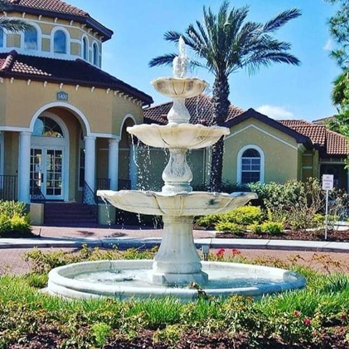 White Marble Fountain For Outdoor