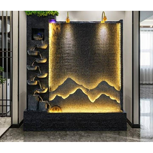 Gray Stone Style Large Water Fountain