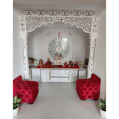 White Corian Solid Surface Marble Temple