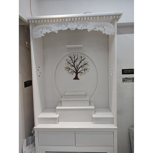 Polished White Corain Marble Temple
