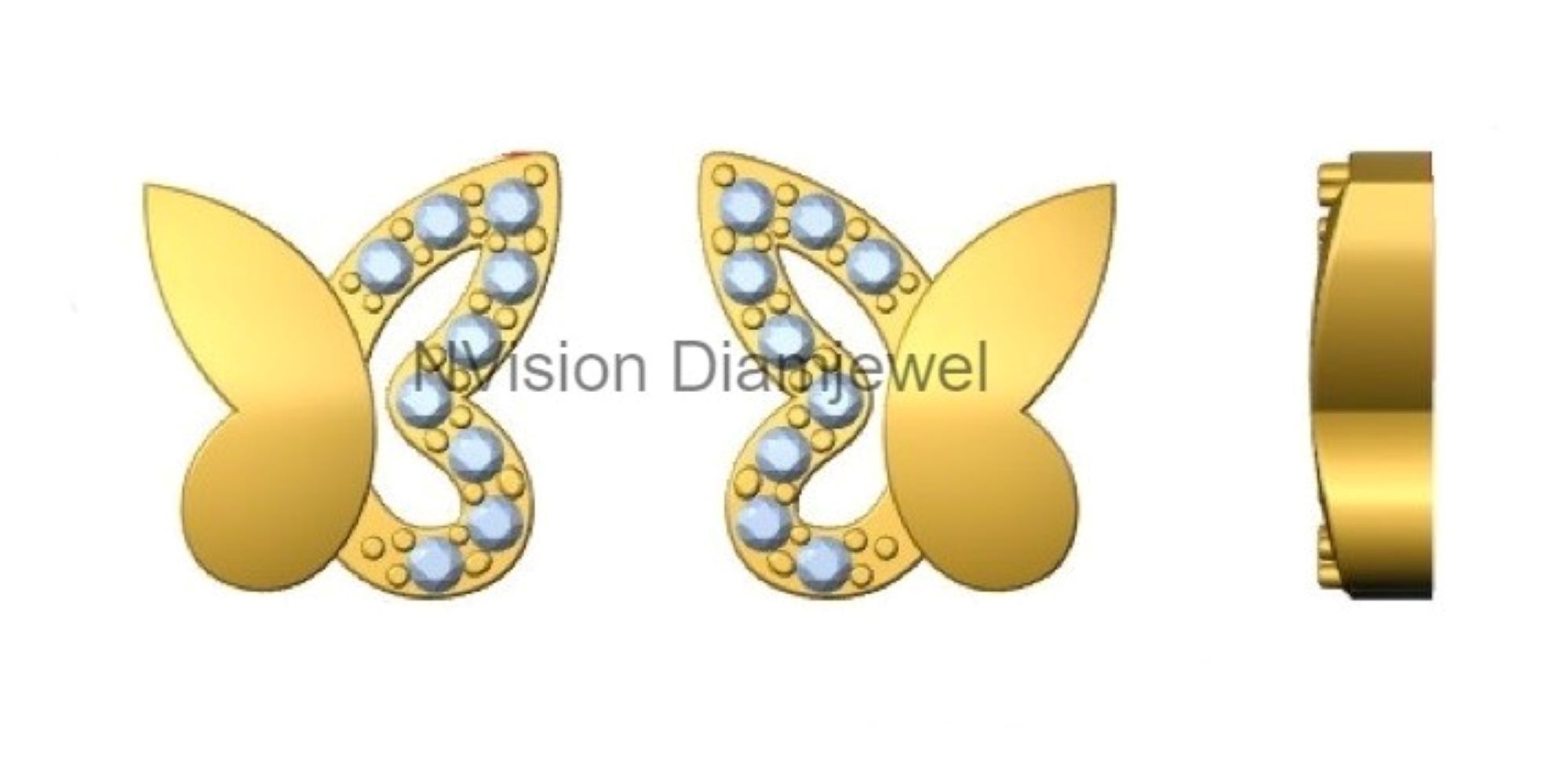 Sparkle & Shine Butterfly Natural Diamond kids Earrings