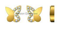 Sparkle & Shine Butterfly Natural Diamond kids Earrings