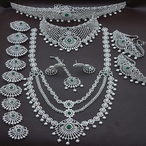 Wedding Party Silver Plating Green Looking Bridal