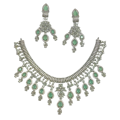 Mint Stone CZ Fancy Necklace