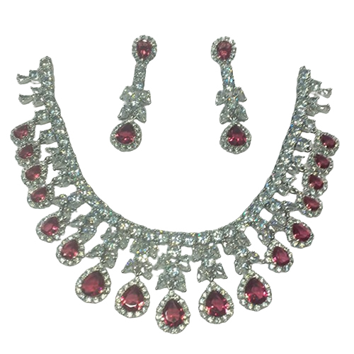 Fancy Stiles Red Combination Necklace