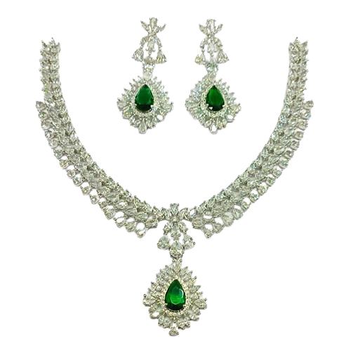 Fancy Style Green Party Special Necklace