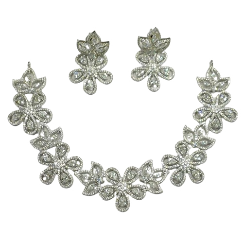 CZ Flower Necklace
