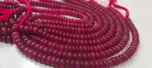 Ruby Jade Rondelle Plain 8mm Beads Sold Per Strand 8 Inches Long