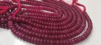 Ruby Jade Rondelle Plain 8mm Beads Sold Per Strand 8 Inches Long - Beads Colour: Red