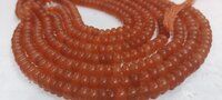 Natural Light Orange Chalcedony Rondelle Plain 6mm Beads Sold Per Strand 8'' Long