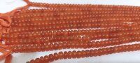 Natural Light Orange Chalcedony Rondelle Plain 6mm Beads Sold Per Strand 8'' Long