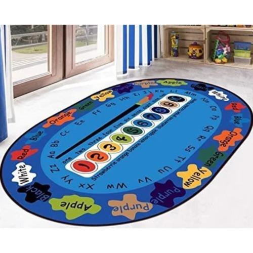 OVAL EDUCATIONAL PAINT BRUSH CARPET