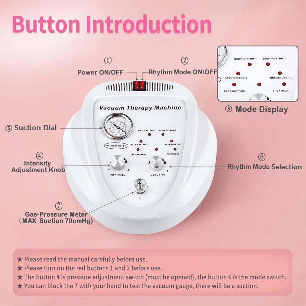 Vacuum Therapy Lift Machine Body Shaping Massage Cups Chest Enlargement