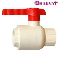 1x1-4 Inch Cpvc Ball Valve - Plastic, 1-1/4" Size, Multicolor Design | Polished Finish, Smooth Flow Control For Industrial Plumbing Applications