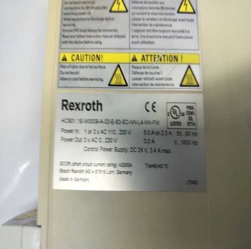 REXROTH HCS01.1E-W0009-A-02-E-S3-EC-NN-L4-NN-FW SERVO DRIVE