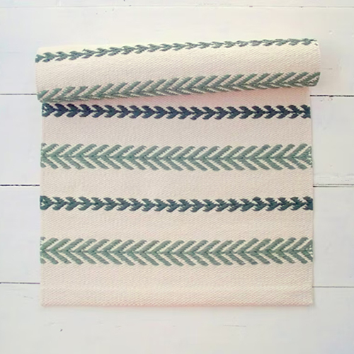 Green And Off White Rug