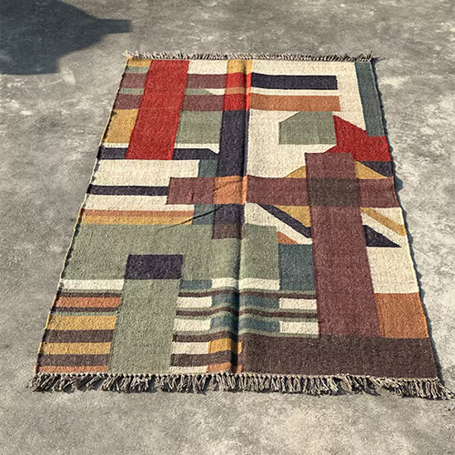8x10cm Multicolour Wool Jute Rug