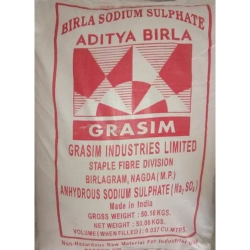 50Kg Sodium Sulphate Anhydrous Grade: Industrial Grade